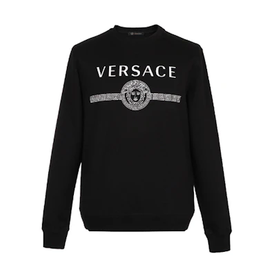VERSACE Medusa Head Logo Black Long Sleeve Sweatshirt A83867-A231242-A008