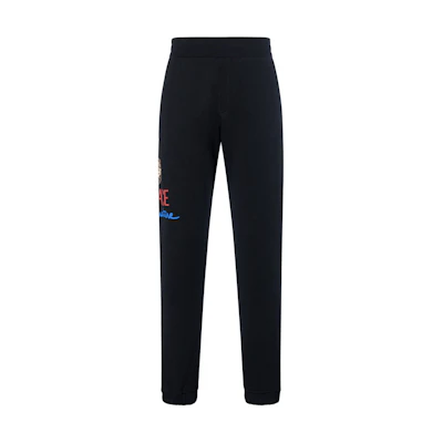 VERSACE Medusa Head Logo Print Cotton Knit Sweatpants Men Black A86025-A231242-A1690