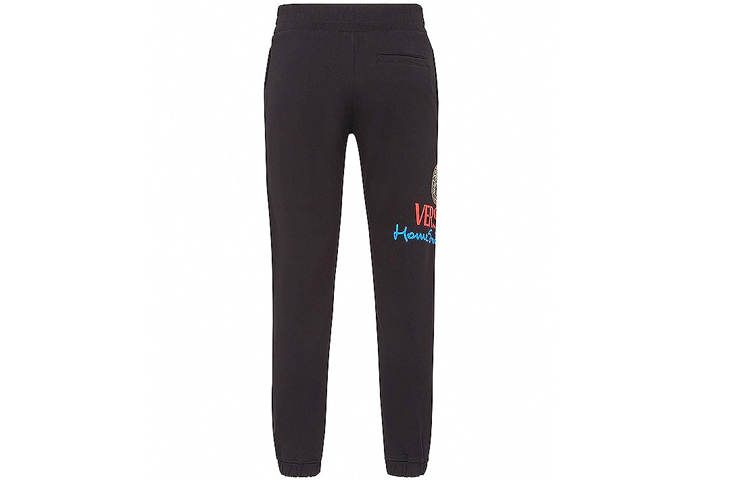 VERSACE Medusa Head Logo Print Cotton Knit Sweatpants Men Black A86025-A231242-A1690 圖 2