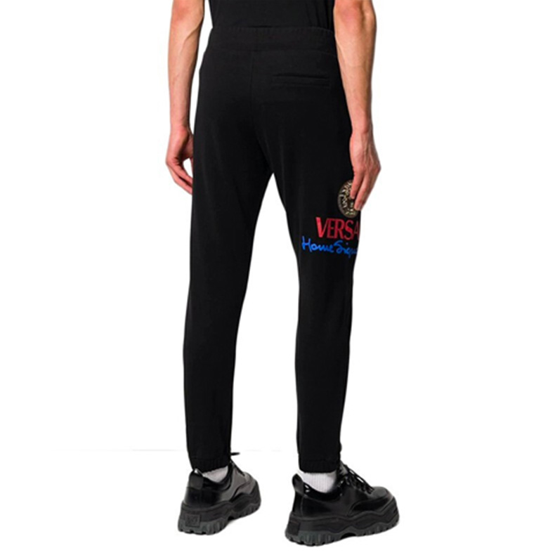 VERSACE Medusa Head Logo Print Cotton Knit Sweatpants Men Black A86025-A231242-A1690 圖 4