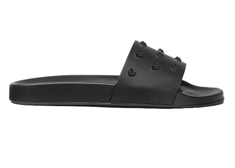 Versace Medusa Head Slides Black