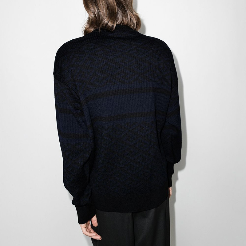 VERSACE Medusa Jacquard Crewneck Wool Sweater  Blue SS22 Collection. 1003621-1A02495-5U280 圖 4