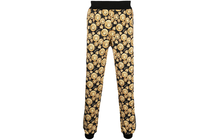 VERSACE Medusa Knit Colorblock Jogger Pants - Yellow. A887151-F006755-B000
