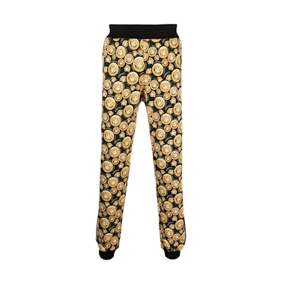 VERSACE Medusa Knit Colorblock Jogger Pants - Yellow. A887151-F006755-B000