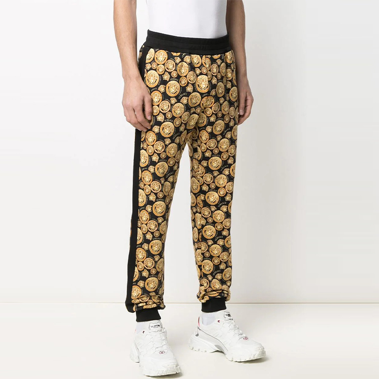 Purchase 范思哲美杜莎针织拼色慢跑裤 - 黄色款 A887151-F006755-B000