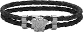 Buy VERSACE Pulsera de Cuero Medusa Unisex para Parejas Negra DG05579-DMTN-D41UB