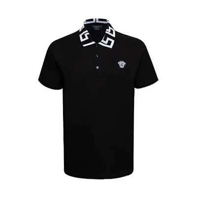 VERSACE Medusa Logo Black Short Sleeve Polo Shirt A89492-A231240-A2024