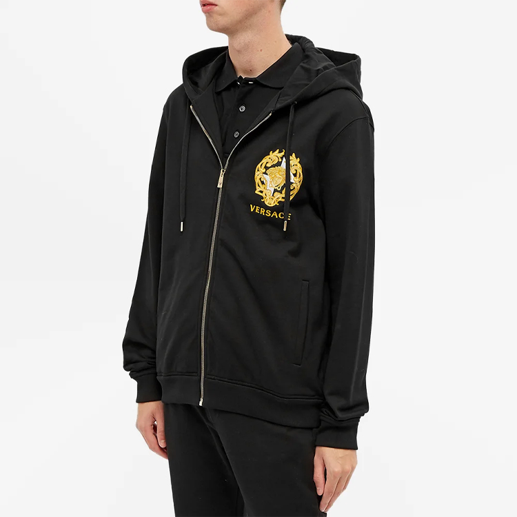 VERSACE Medusa Logo Embroidered Zip Hoodie Black () A87502-A231242-A1008 圖 4