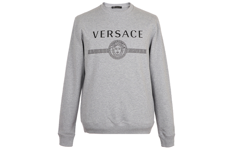 Versace Medusa Logo Graphic Long Sleeve Sweatshirt Grey A83867-A231242-A809