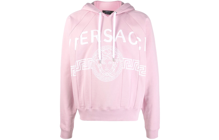 Versace Medusa Logo Panel Design Hoodie Pink Edition A88928-A232781-A1247