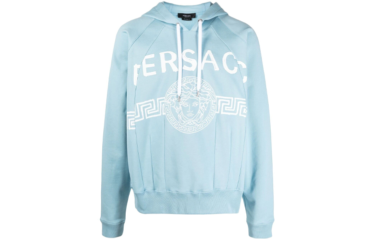 Versace Medusa Logo Print Blue Hoodie for Men A88928-A232781-1V190