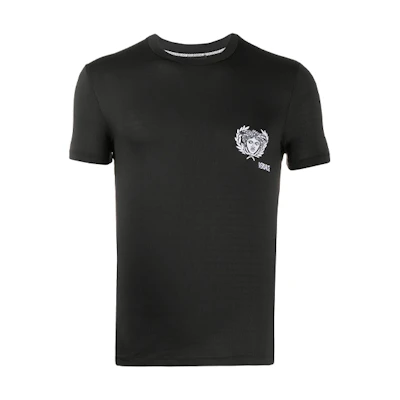 VERSACE Medusa Logo Print Round Neck T-Shirt Black - Classic Tee AGU13013A233026