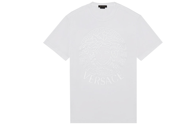 VERSACE Medusa Logo Print T-shirt in Black A85172-A228806-A1001