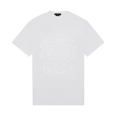VERSACE Medusa Logo Print T-shirt in Black A85172-A228806-A1001