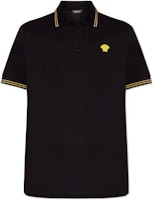 Order VERSACE 美杜莎標誌條紋短袖POLO衫 黑色 休閒版型 1013910-1A09860-1B000