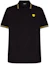Order VERSACE Kaos Polo Hitam Lengan Pendek Motif Garis Logo Medusa Casual Fit 1013910-1A09860-1B000