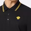 Details for VERSACE Kaos Polo Hitam Lengan Pendek Motif Garis Logo Medusa Casual Fit 1013910-1A09860-1B000