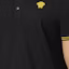 Sizing VERSACE Kaos Polo Hitam Lengan Pendek Motif Garis Logo Medusa Casual Fit 1013910-1A09860-1B000