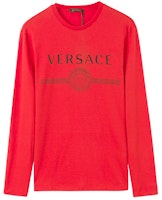 VERSACE Medusa Logo Unisex Red Long Sleeve T-Shirt A83580-A228806-A041 VERSACE Medusa Logo Unisex Red Long Sleeve T-Shirt A83580-A228806-A041