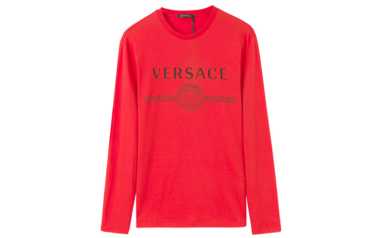 Order ヴェルサーチ メデューサロゴ ユニセックス レッド 長袖Tシャツ A83580-A228806-A041