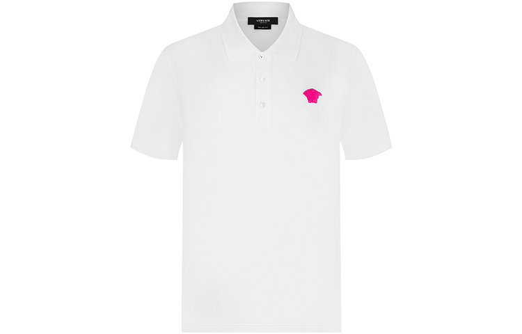 VERSACE Medusa Logo White Short Sleeve Polo Shirt A87427-A237141-2W230