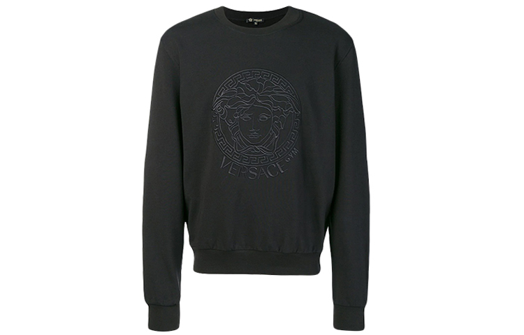 Versace Medusa Long Sleeve Sweatshirt Black AUU13006-AC00318-A008