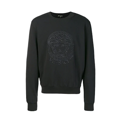 Versace Medusa Long Sleeve Sweatshirt Black AUU13006-AC00318-A008