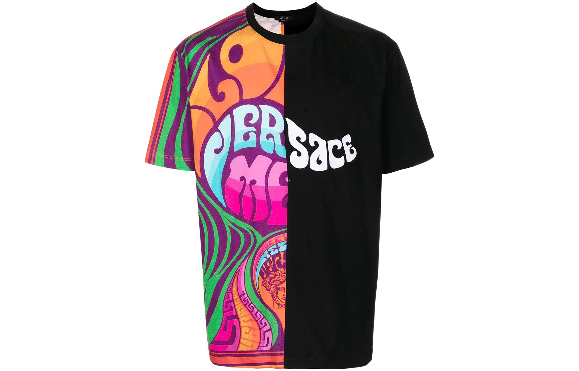 VERSACE Medusa Music Graphic Black Short Sleeve T-Shirt 1003390-1A02374-5B020