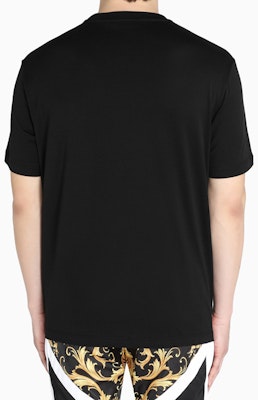 ヴェルサーチ メデューサプリント ブラック半袖Tシャツ A85172-A228806-A1008 Purchase ヴェルサーチ メデューサプリント ブラック半袖Tシャツ A85172-A228806-A1008