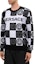Shop Suéter de Punto Cuadros Estampado Medusa VERSACE Negro/Blanco A87268-A235904-A2024