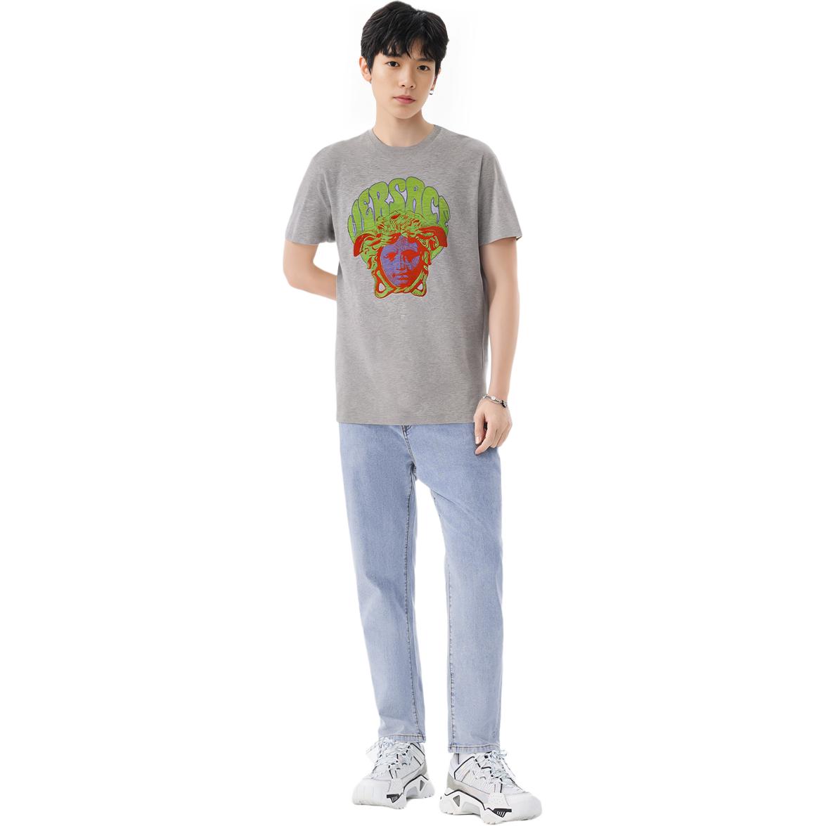 VERSACE Medusa Print Crew Neck Short Sleeve T-Shirt Grey SS22  Fashion. 10039161-A02788-1E090 圖 4