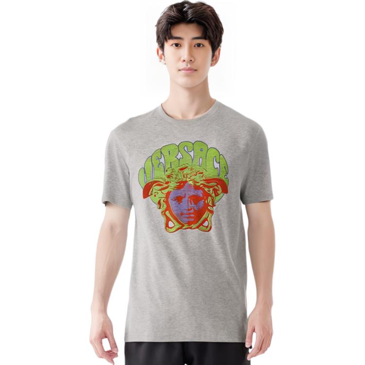 VERSACE Medusa Print Crew Neck Short Sleeve T-Shirt Grey SS22  Fashion. 10039161-A02788-1E090 圖 5
