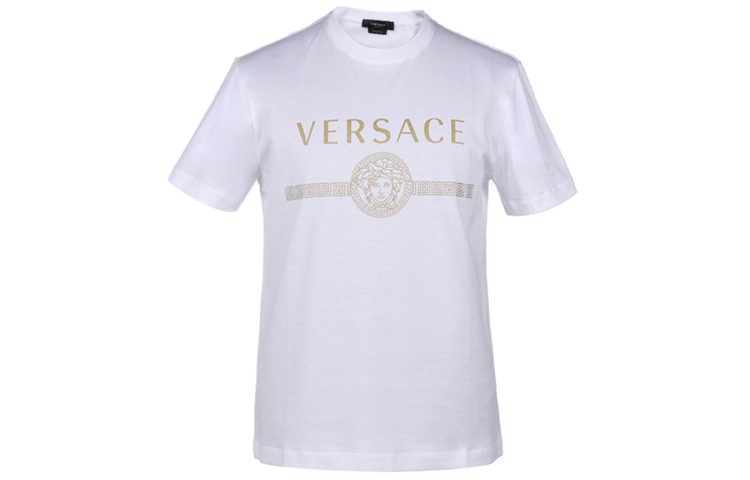 VERSACE Medusa Print Crewneck Short Sleeve T-shirt Bright White for Men A87573-A228806-A2088 圖 2
