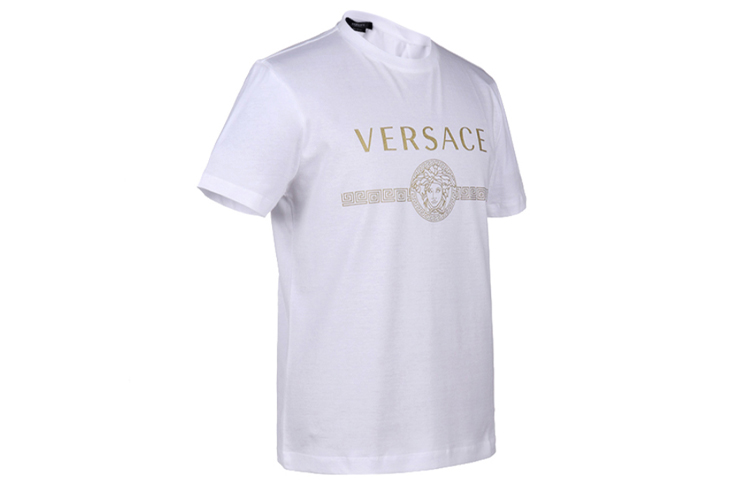 VERSACE Medusa Print Crewneck Short Sleeve T-shirt Bright White for Men A87573-A228806-A2088 圖 4