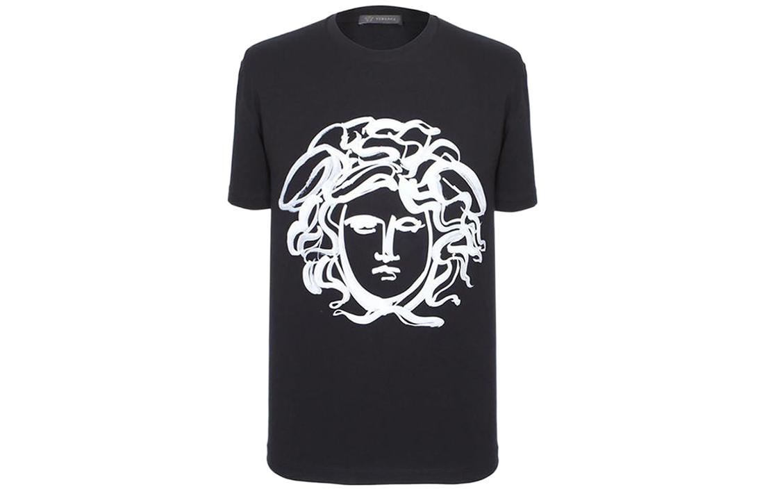 VERSACE Medusa Print Crewneck T-Shirt SS22  Black A77981-A224637-A99C