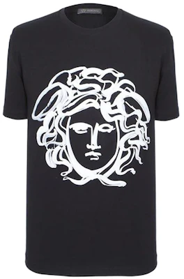 베르사체 메두사 프린트 반팔 크루넥 티셔츠 SS22 블랙 A77981-A224637-A99C Buy 베르사체 메두사 프린트 반팔 크루넥 티셔츠 SS22 블랙 A77981-A224637-A99C