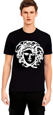 베르사체 메두사 프린트 반팔 크루넥 티셔츠 SS22 블랙 A77981-A224637-A99C Details for 베르사체 메두사 프린트 반팔 크루넥 티셔츠 SS22 블랙 A77981-A224637-A99C