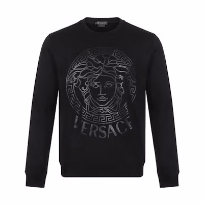 Versace Medusa Printed Crewneck Long Sleeve Sweatshirt Black A85324-A231242-A1008