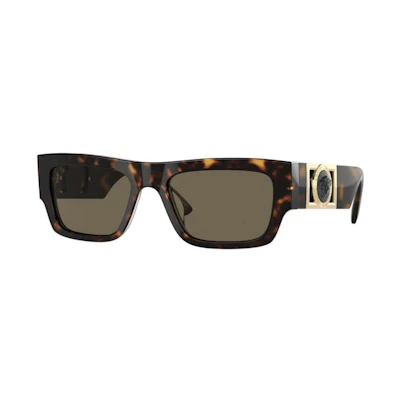 Versace Medusa Rectangular Sunglasses Havana/Brown (VE4416U 108/3)
