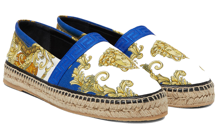 Versace Medusa Renaissance Fisherman Shoes 'White Yellow' 圖 3