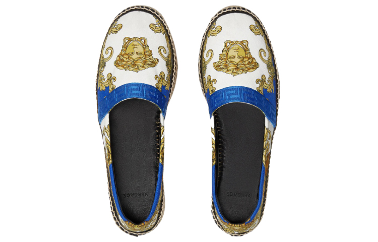 Versace Medusa Renaissance Fisherman Shoes 'White Yellow' 圖 4
