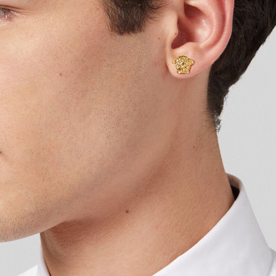 Anting Unisex Emas VERSACE Seri Medusa. DG25591-DMT1-D00H Sizing Anting Unisex Emas VERSACE Seri Medusa. DG25591-DMT1-D00H