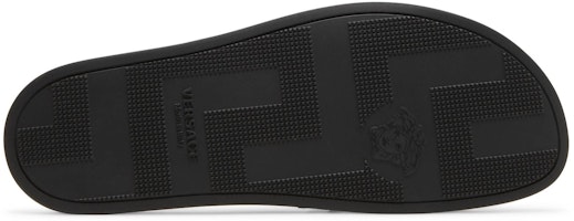 VERSACE 美杜莎鉚釘皮革拖鞋 黑色 Shop VERSACE 美杜莎鉚釘皮革拖鞋 黑色