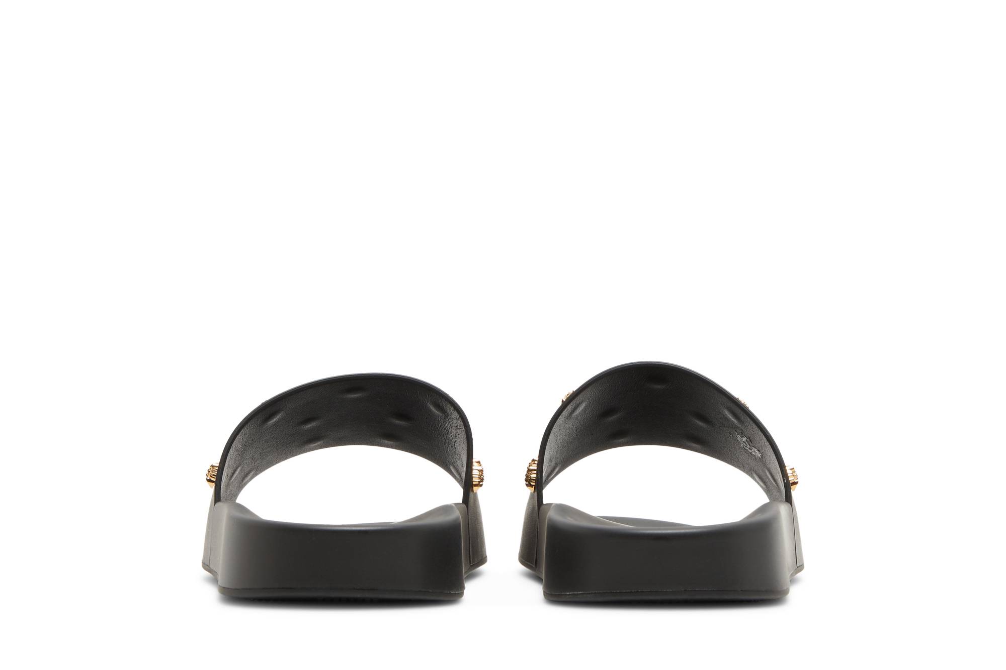 Details for VERSACE 美杜莎鉚釘皮革拖鞋 黑色