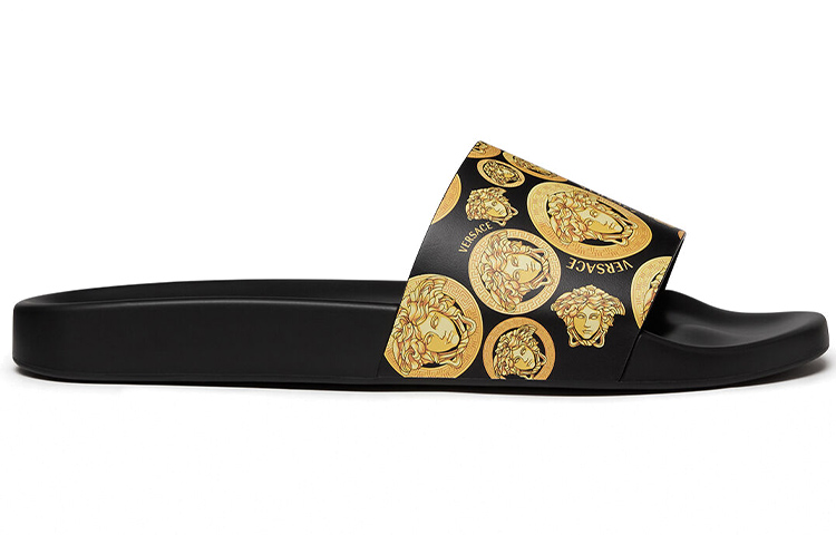 Order Versace 美杜莎铆钉皮革拖鞋 'Medusa Coin' DSU6210-D59VG-5B000