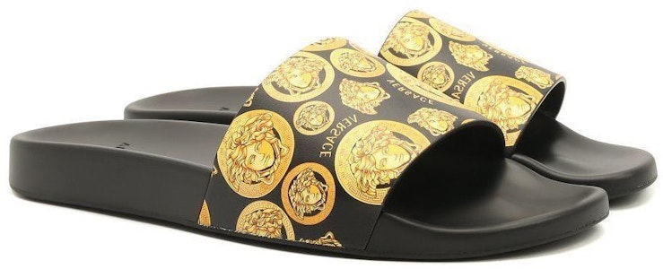 Versace 美杜莎铆钉皮革拖鞋 'Medusa Coin' DSU6210-D59VG-5B000 Lookbook Versace 美杜莎铆钉皮革拖鞋 'Medusa Coin' DSU6210-D59VG-5B000