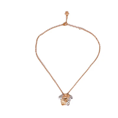 Versace Metallic Medusa Pendant Necklace Gold Silver DG1I024-DJMT-KVOP