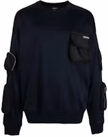 VERSACE Multi-Pocket Pullover Sweatshirt Men’s Blue 1000937-1A00658-1U610 VERSACE Multi-Pocket Pullover Sweatshirt Men’s Blue 1000937-1A00658-1U610