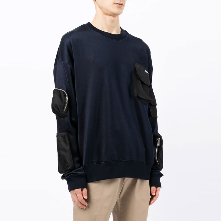 VERSACE Multi-Pocket Pullover Sweatshirt Men’s Blue 1000937-1A00658-1U610 圖 4