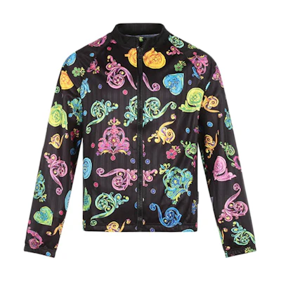 Versace Multicolor Print Jacket - Black C1GVB905-S0772-K68
